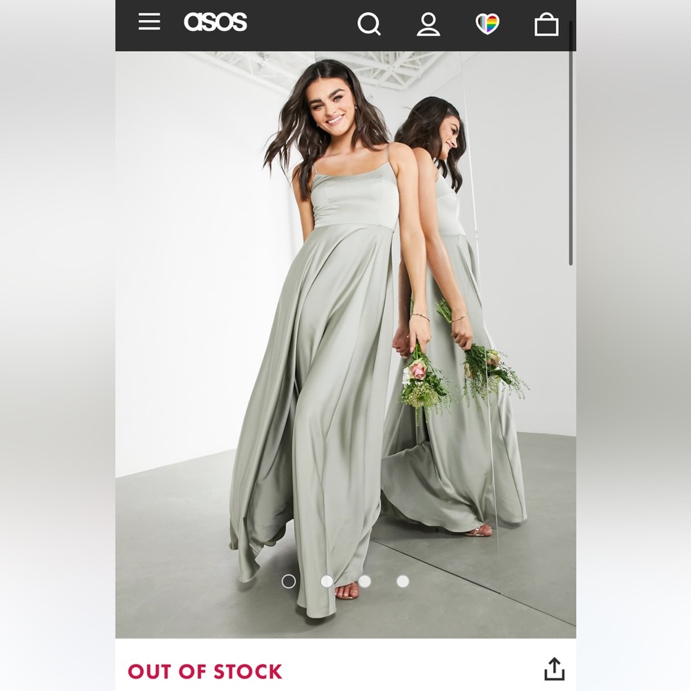 NWT ASOS EDITION Satin Cami Draped Dress